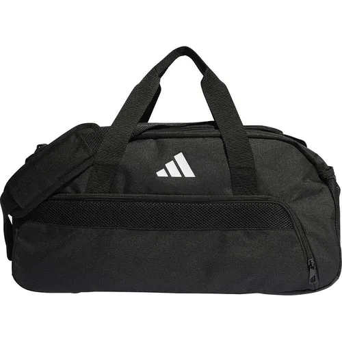Adidas Tiro League Duffelbag S - schwarz - Stylische Duffelbag aus recycelten Materialien, ideal für Gym und kurze Trips. Mit gepolstertem Schulterriemen und belüftetem Schuhfach für optimalen Komfort und Funktionalität.