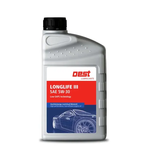 OEST Longlife Motoröl III SAE 5W-30 1 L – Motoröl, Schmieröl, Hochleistungsöl – für Diesel- & Ottomotoren, langlebig, schützend, thermostabil – Auto, PKW, Fahrzeugpflege 32339/30