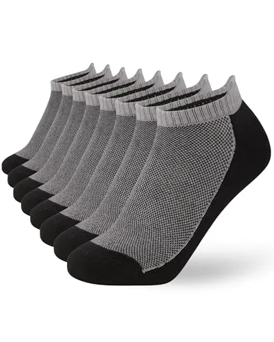 FM London 8er-Pack Bambus Sneaker Socken Herren