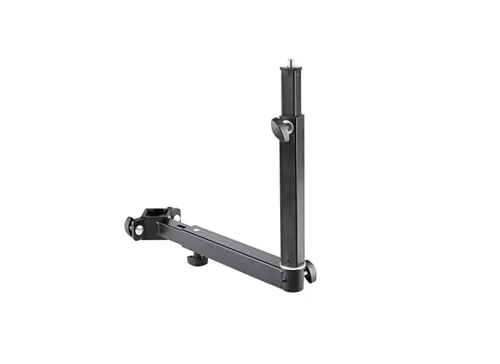 K&M 18807 Universalhalter - Schwarz aus Stahl - Keyboard-Ständer mit verstellbarer Erweiterung für sicheres Zubehör wie Mikrofonschwenkarme und Notenablagen, ideal für Klapptische und die Omega-Serie.
