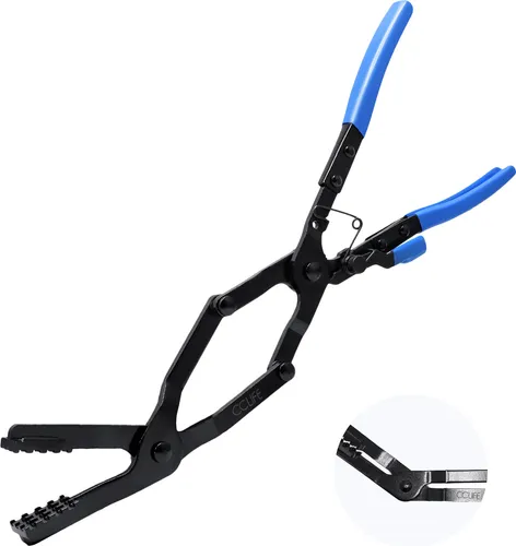 CCLIFE Doppelgelenk-Schlauchklemmenzange abgewinkelt 430mm Schlauchklemmen Zangen Schlauchzange KFZ
