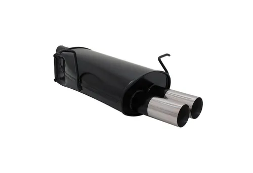 OMAC Auspuff-Flexrohr Novus Sportauspuff für BMW E46 mit 2x76mm Endschalldämpfer - Verleihen Sie Ihrem BMW E46 einen sportlichen Look mit unserem hochwertigen Auspuff-Flexrohr. Einfach zu montieren, sorgt es für eine beeindruckende Optik und einen kraftvollen Klang. Ideal für Autoliebhaber, die Stil und Leistung schätzen.