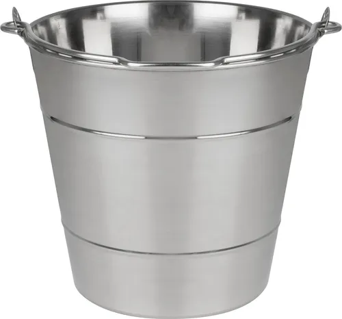 GSW Küchen-Eimer mit Tragegriff 29 x 27cm in silber von GSW