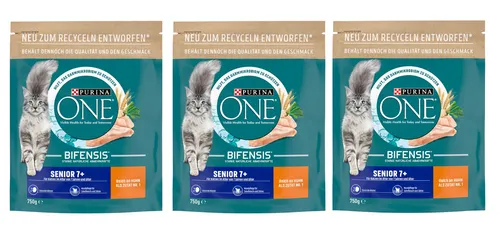 PURINA ONE BIFENSIS Senior 7+ Katzenfutter mit Huhn von PURINA