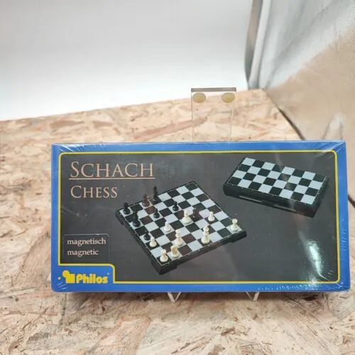 Philos Spiel Schachspiel - Magnetisches Reiseschach, kompakt mit 17 cm Breite für unterwegs