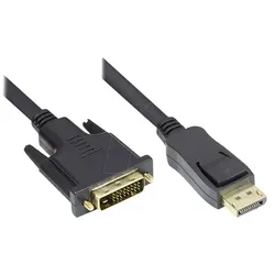 GC DP-DVI - Adapterkabel, DisplayPort Stecker auf DVI-D 24+1, 1,8 m, schwarz