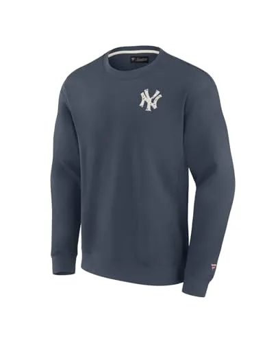 Fanatics New York Yankees MLB Terrazzo Fleece Crew Sweatshirt - Sportfan Sweatshirt für echte Yankees-Fans, aus bequemen Terrazzo-Fleece mit elastischen Bündchen und Rundhalsausschnitt, perfekt für jeden Anlass.