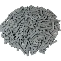 LEGO® Einreihige Steine Bausteine Hellgrau NEU! Menge 50x – Jede Mischung indiviuell zusammengestellt - Hellgrau