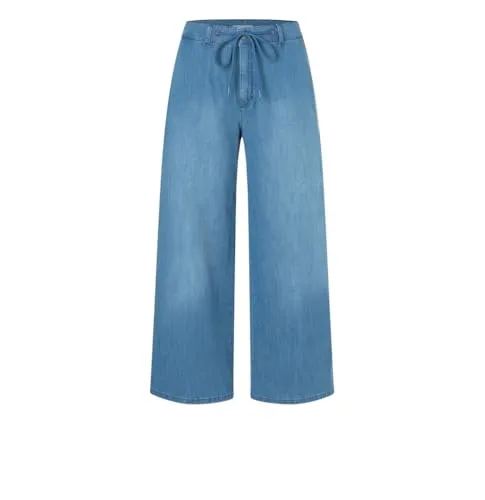 Weite Jeans MAC für Damen, Gr. 36, blau - Casual Jeans im Four-Pocket Style mit hohem Bund und weitem Bein. Ideal für lässige Freizeit-Outfits, aus atmungsaktivem und elastischem Denim gefertigt.