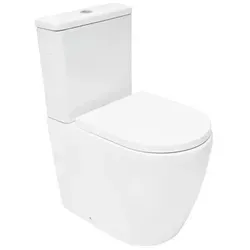 SAT Fusion Stand-Kombi-WC mit SoftClose und Wirbelspülung, weiß