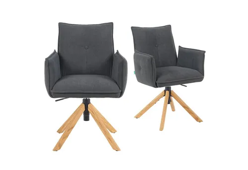 DUBI Möbel Polsterstuhl Mika-Paul 2er-Set in schwarz von DUBI Möbel