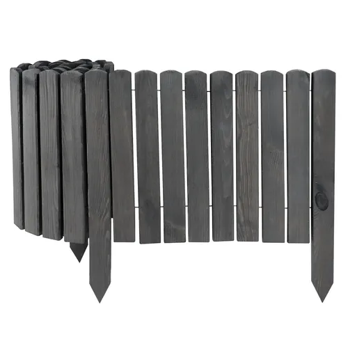 Aquagart Holz Rollzaun Grau 30x200 cm – Flexible Beeteinfassung für Garten - Gestalten Sie Ihren Garten individuell mit diesem flexiblen Rollzaun aus imprägniertem Holz. Ideal für Beete und Rasenabgrenzungen, bietet er eine natürliche Optik und ist robust gegen Wettereinflüsse. Einfache Montage mit Gummihammer.