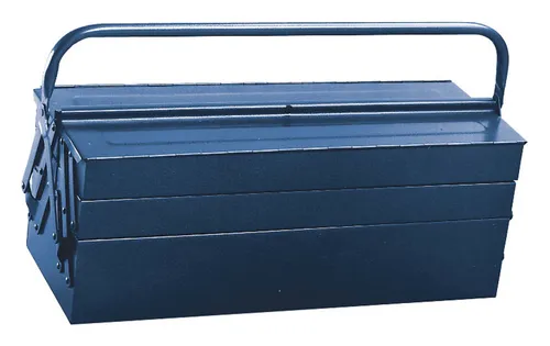 Werkzeugkasten 600mm 5-teilig - hammerschlagblau - Werkzeugkoffer mit 5-teiligem Set, langlebig durch Hammerschlaglackierung und ideal für den Transport und die ordentliche Aufbewahrung Ihrer Werkzeuge. Lieferung ohne Inhalt!