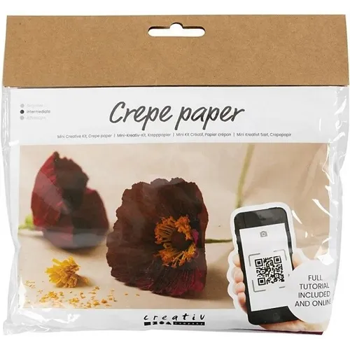KREATIV MINI BASTELSET KREPPPAPIER MOHN von Creativ