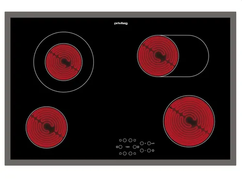 Privileg PCTAC K7042 IN Glaskeramikkochfeld autark - Kochfeld 77 cm breit mit Kindersicherung für mehr Sicherheit, erweiterbaren Mehrkreis- und Bräterzonen für flexibles Kochen.