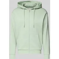 Kapuzensweatjacke TOM TAILOR DENIM, Herren, Gr. L, Fresh Mint - Herren-Sweatjacke mit Kapuze und Logostickerei, aus atmungsaktiver Sweatware für hohen Tragekomfort, ideal für entspannte Stunden oder sportliche Aktivitäten.