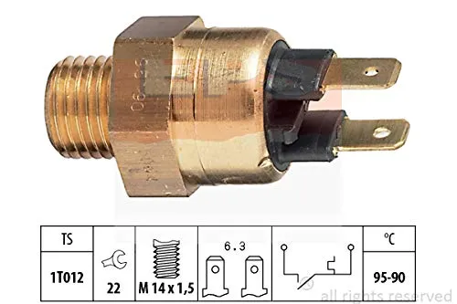 EPS Temperaturschalter, Kühlerlüfter Made in Italy in gold von EPS