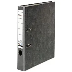 Falken Ordner Schmal DIN A4 50 mm Grau 2 Ringe S50 Pappkarton Wolkenmarmor