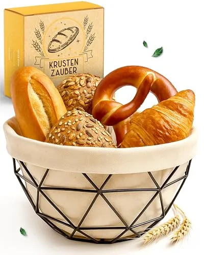 KRUSTENZAUBER Brotkorb modern mit Metallgestell von KRUSTENZAUBER