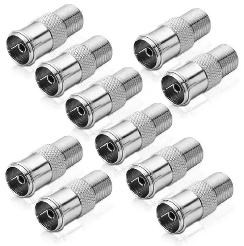 conecto Adapter F-Buchse / IEC-Koax-Buchse (10 Stück) SAT-Kabel