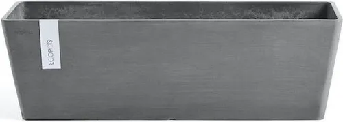 Ecopots Bruges 55 Blumentopf - L 55,5 cm x H 17 cm - Innen- und Außenbereich, Farbe:Grau, Maße:55.5 x 16.5 x 17