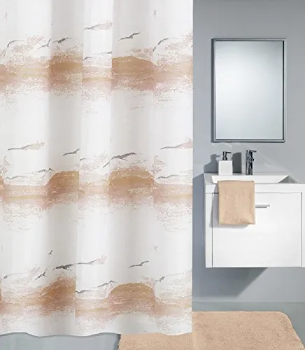 Kleine Wolke 0856312305 Duschvorhang Seaside, 180 x 200 cm, platane