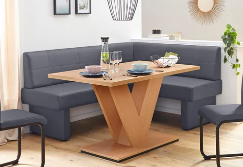 Eckbank HOME AFFAIRE, grau, B:152cm H:89cm T:202cm, Sitzbänke, Eckbank