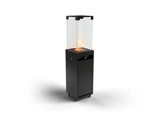 Planika Faro Terrassenheizer Gas 8kW - Eleganter Heizstrahler für Garten und Terrasse mit 360-Grad-Flammensicht und automatischer Sicherheitsabschaltung. Genießen Sie bis zu 55 Stunden Wärme mit umweltfreundlicher Propanverbrennung.