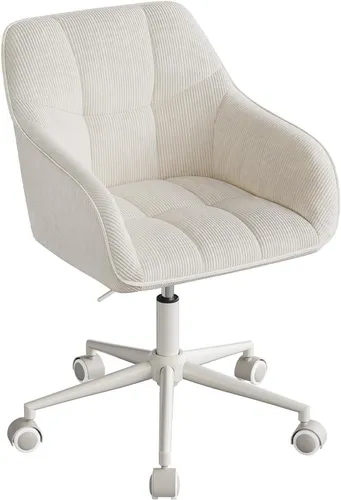 WOLTU Homeoffice Stuhl, ergonomischer Schreibtischstuhl, drehbar, höhenverstellbar, bis 150 kg belastbar, Cappuccinobeige