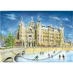 Adventskalender Schweriner Schloss mit künstlerischen Motiven