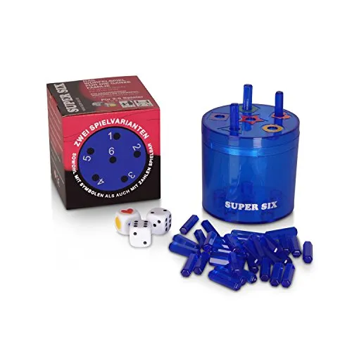 Piatnik Spiel Super Six XXL ABS blau - Spaß für die ganze Familie - Klassisches Familienspiel für ab 8 Jahren, mit großen Spielkarten für noch mehr Spielvergnügen. Ideal für gesellige Abende!