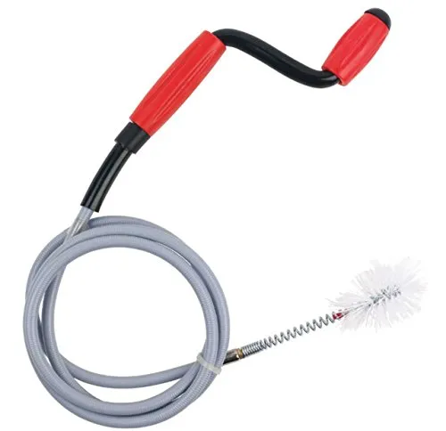 Rohrreinigungsspirale 8mm x 1,4m mit Bürste und Kunststoffmantel