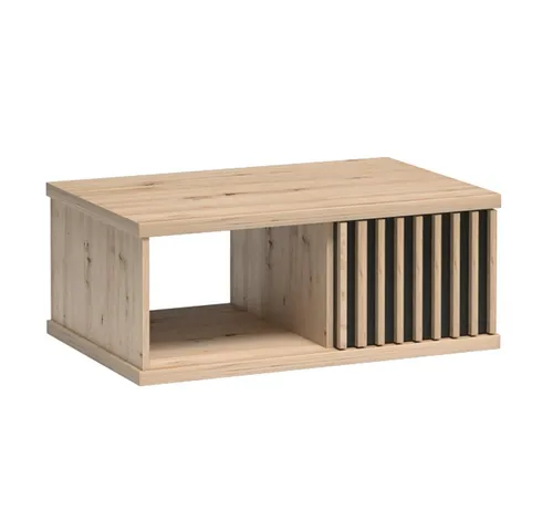 Lomadox Couchtisch CALLAO-161, Eiche Nb. mit Schwarz, 90 cm breit - Eleganter Sofatisch im modernen Design, ideal für Ihr Wohnzimmer. Mit einer Breite von 90 cm und stabiler Konstruktion ist er perfekt für gemütliche Abende.
