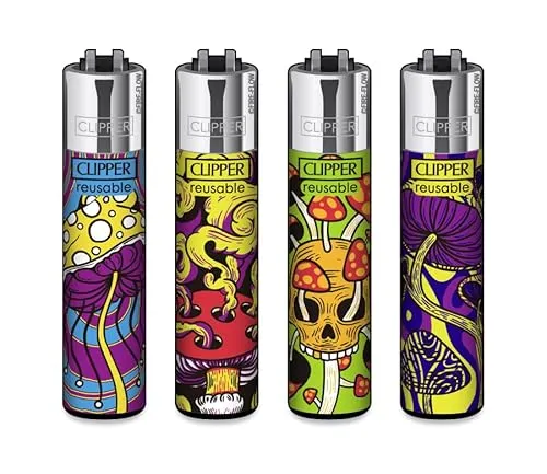 Clipper Feuerzeug 4er Set: (Mush and Go) von sunmondo