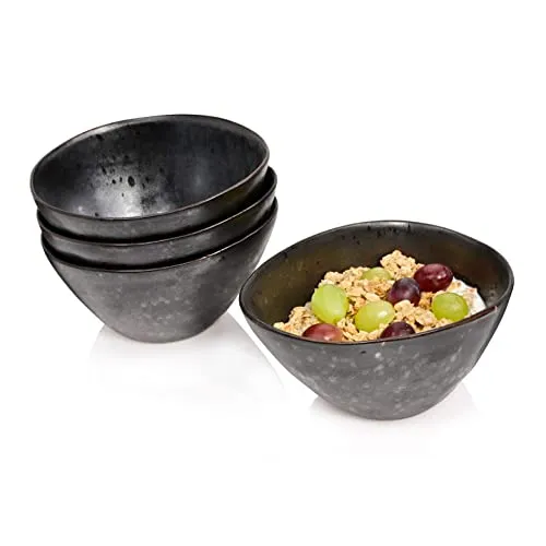SÄNGER Müslischalen Tombey 4-teiliges Set aus Steingut - Handgefertigte Müslischalen aus rustikalem Steingut, hitzebeständig und langlebig. Perfekt für Frühstück und vielseitig erweiterbar mit weiteren Tombey Teilen.