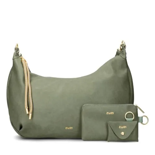 Zwei Damen Shopper LOLA LO140 - Erweiterbare Schultertasche - Damen-Shopper mit 16-18 Litern Volumen, aus hochwertigem Kunstleder, inklusive Geldbeutel & Schlüsselanhänger – ideal für stilvolle Organisation im Alltag.