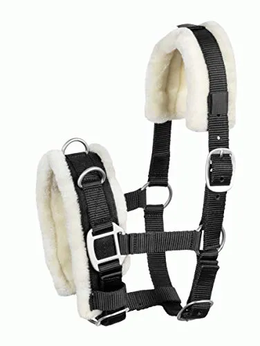 Shetty-Kappzaum, Nylon, mit Kunstfell unterlegt