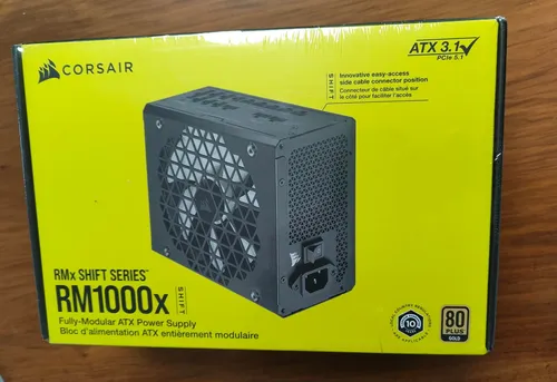 Corsair RM850x Shift - Vollmodulares ATX-Netzteil mit 80 Plus Gold-Zertifizierung, patentierte Seitenschnittstelle für einfache Verkabelung und hohe Effizienz