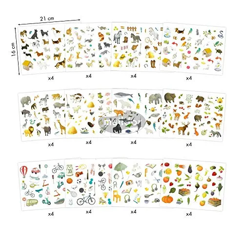 maildor Sticker Mimi Stick - 48 Stickerbogen, Mehrfarbig - Sticker für kreative Gruppenaktivitäten, perfekt für Vorschule, Kindergarten und Geburtstagsfeiern.