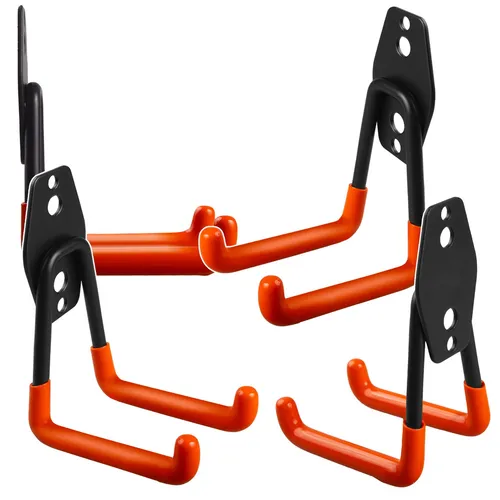 4x Wandhalterung aus Stahl Haken für die Garage