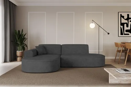 ALTDECOR Ecksofa MARI-L1 in Dunkelgrau – L-Form 243x171 cm - Ecksofa in L-Form, ideal für stilvolle Wohnzimmer. Hochwertige Polsterung und robuste Konstruktion bieten maximalen Komfort und Langlebigkeit.