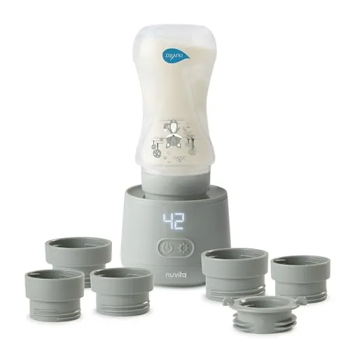 Nuvita 1162 Tragbarer Babyflaschenwärmer - Universeller Flaschenwärmer mit schneller Heiztechnologie, der in nur 4 Minuten Flaschen erhitzt und bis zu 8 Stunden Wärme speichert – ideal für unterwegs.