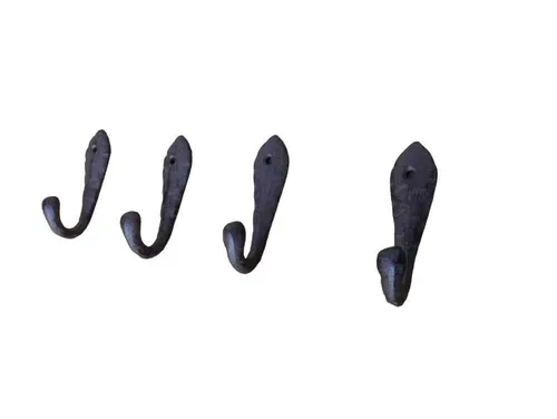 Deko-Impression Wandhaken Haken-Set 4 Stück Mehrzweckhaken Gusseisen Wandhaken Landhaus, (4-St)
