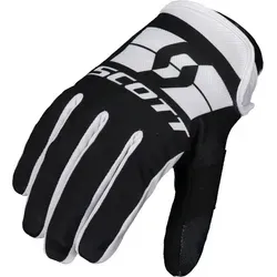 Scott 250 Swap Motocross Handschuhe, schwarz-weiss, Größe XS - Motorradhandschuhe mit leichtem Stretch-Material und einteiliger Kunstleder-Handinnenfläche für optimalen Grip und Komfort beim Fahren.