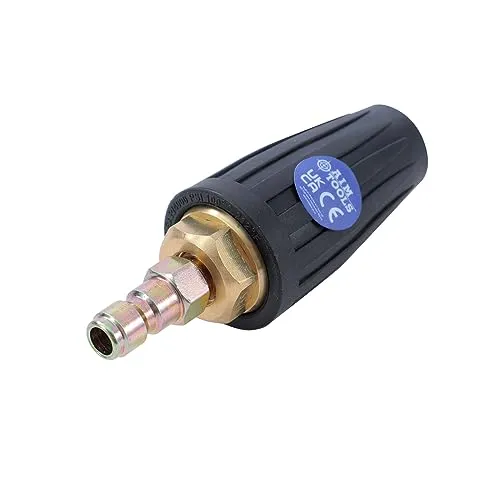 AIM Tools Rotierende Turbodüse für Hochdruckreiniger Massives Messing 3000 PSI 3.5GPM 035 mit 1/4 Zoll Schnellanschluss, Hochdruckreiniger Pistole Zubehör-Set