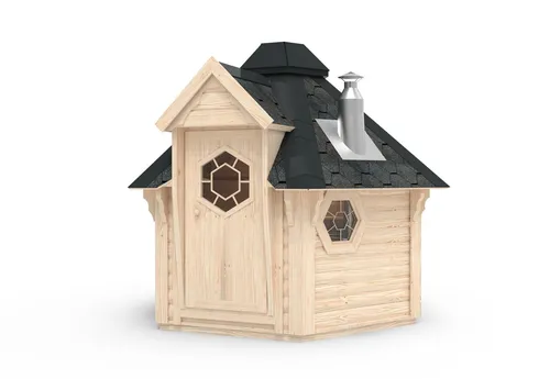 Woodpro Saunafass Außensauna für 5 Personen - Kompakte Trockensauna mit einfacher Montage, ideal für den Außenbereich. Genießen Sie entspannende Momente in der Holzsauna mit elektrischer Heizung und geprüfter Qualität.