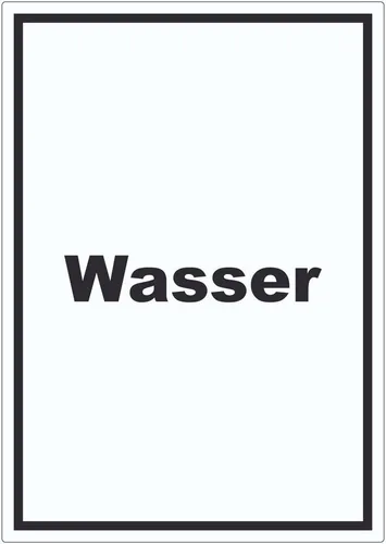 HB-Druck Aufkleber Wasser Aufkleber mit Text Anschluss hochkant, wetterfest, UV-beständig, kratzfest
