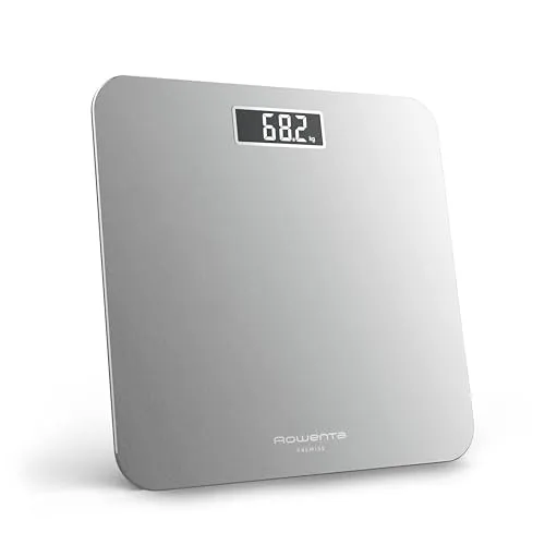 Rowenta Premiss 2.0 Personenwaage – Silber, 160 kg, LCD-Display - Praktische Personenwaage mit klarem LCD-Display und robustem Design. Ideal für bis zu 160 kg, nur 2,2 cm hoch für einfache Aufbewahrung. Automatisches Ein- und Ausschalten für mühelose Nutzung.