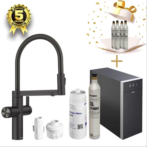 Blanco Set Trinkwasserarmatur Choice Icona Schwarz Matt in schwarz von Blanco GmbH + Co. KG