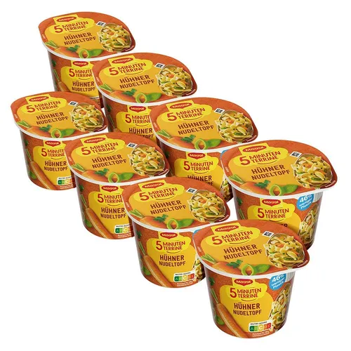 Maggi® 5 Minuten Terrine Hühner Nudeltopf Fertiggericht 8x 41,0 g